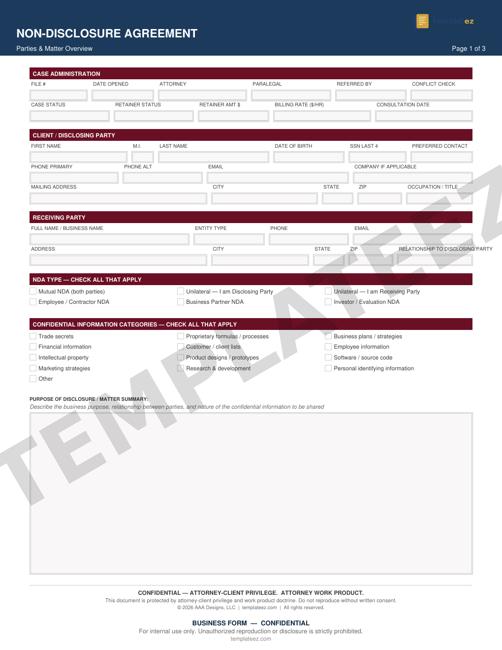 Non-Disclosure Agreement preview